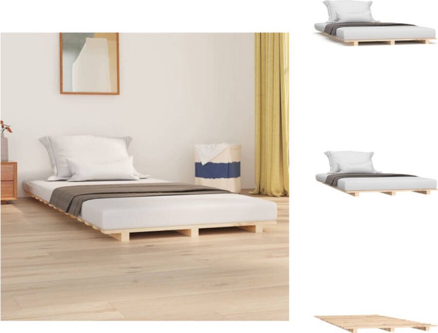 VidaXL Houten Bedframe Massief Grenenhout Stabiel en Stevig 200 x 90 x 5 cm Bed - Foto 2