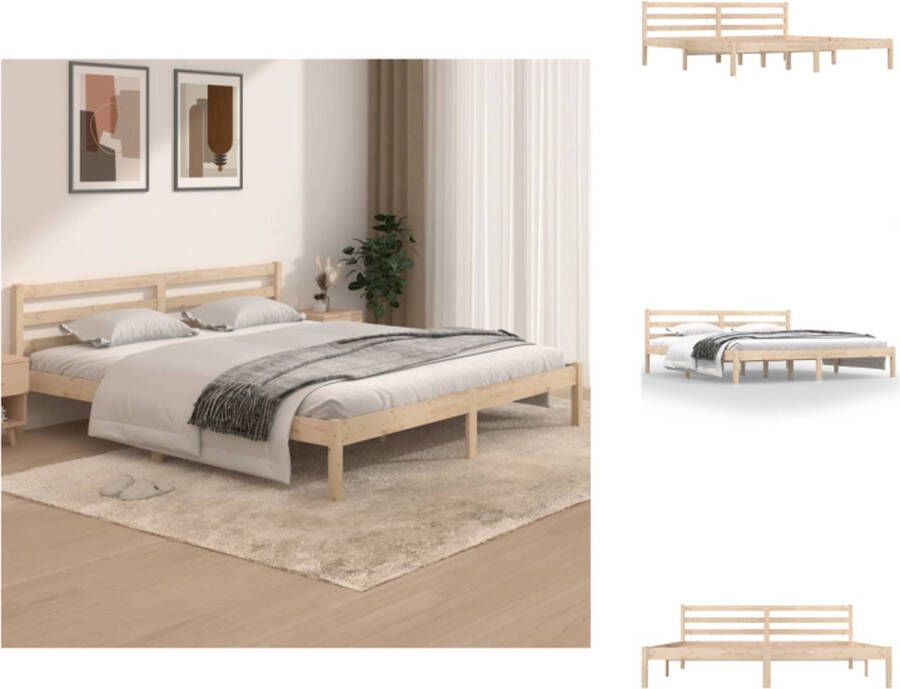 VidaXL Houten Bedframe Modern Bedroom 180 x 200 cm Hoogwaardig grenenhout Bed