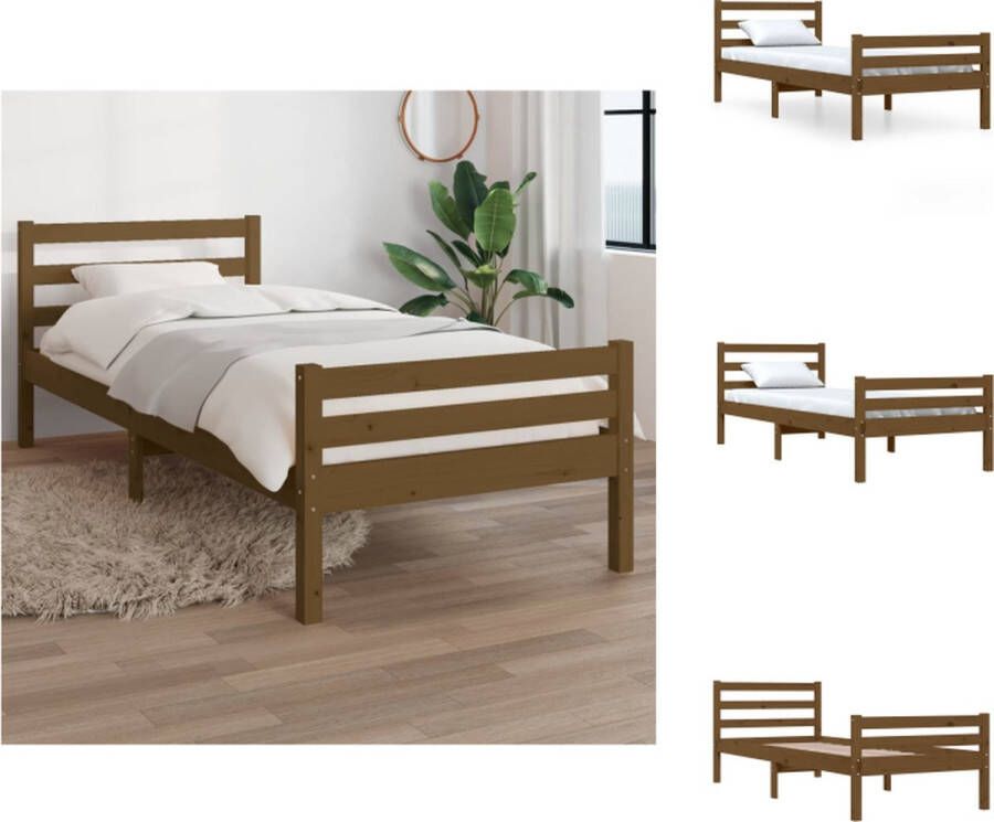 VidaXL Houten bedframe Modern Bedroom Bedden 100 x 200 cm Hoogwaardig massief grenenhout Bed