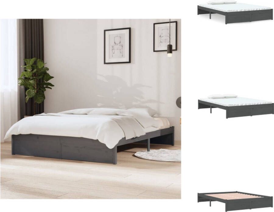 VidaXL Houten Bedframe Modern Meubels 205.5 x 145.5 x 31 cm Massief grenenhout Bed