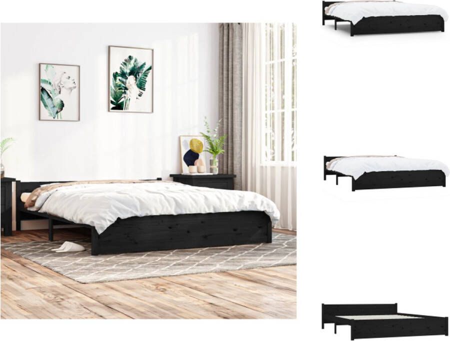 VidaXL Houten Bedframe Modern Slaapkamermeubilair 205.5 x 205.5 x 51 cm Ken- Comfortabel Bed