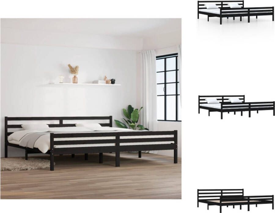 VidaXL Houten Bedframe Modern Slaapkamermeubilair Afmetingen- 205.5 x 205.5 x 69.5 cm Hoogwaardig massief grenenhout Stabiel en comfortabel Montage vereist Bed - Foto 9