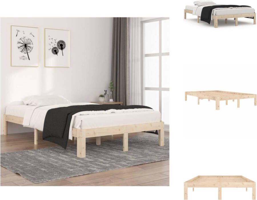 VidaXL Houten Bedframe Moderne Slaapkamer 120 x 200 cm Hoogwaardig Materiaal Bed