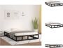 VidaXL Houten Bedframe Moderne Slaapkamer 140 x 190 cm Kleur- Zwart Bed - Thumbnail 1