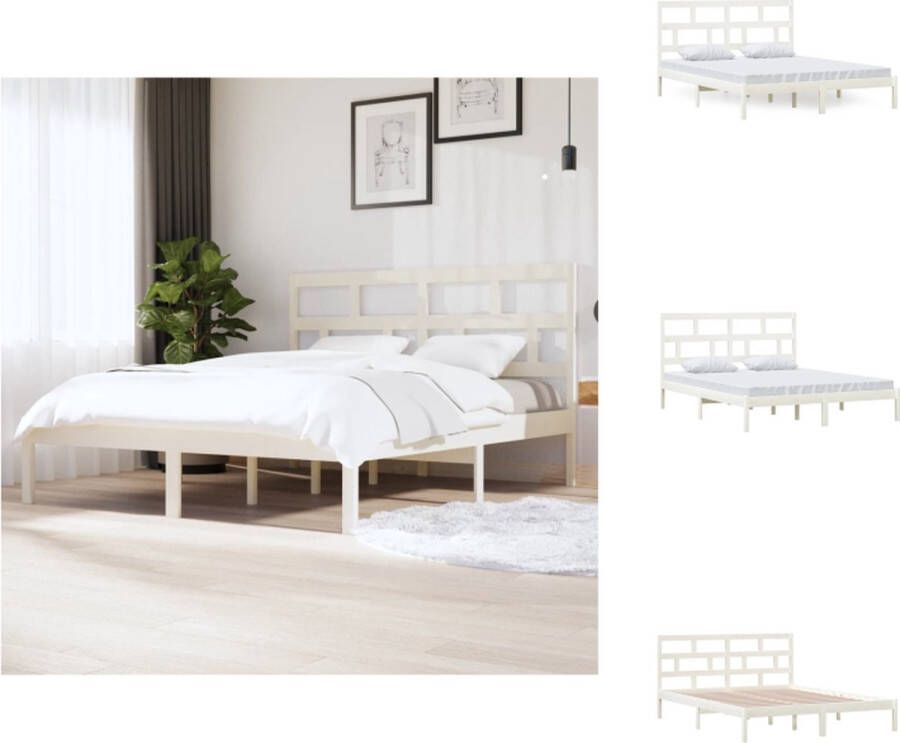 VidaXL Houten Bedframe Moderne Slaapkamer 160x200 cm Hoogwaardig materiaal Bed
