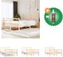 VidaXL Houten Bedframe Onbehandeld Massief Grenenhout 135 x 190 cm Stabiel en Comfortabel Bed Inclusief Houtreiniger en verfrisser - Thumbnail 1