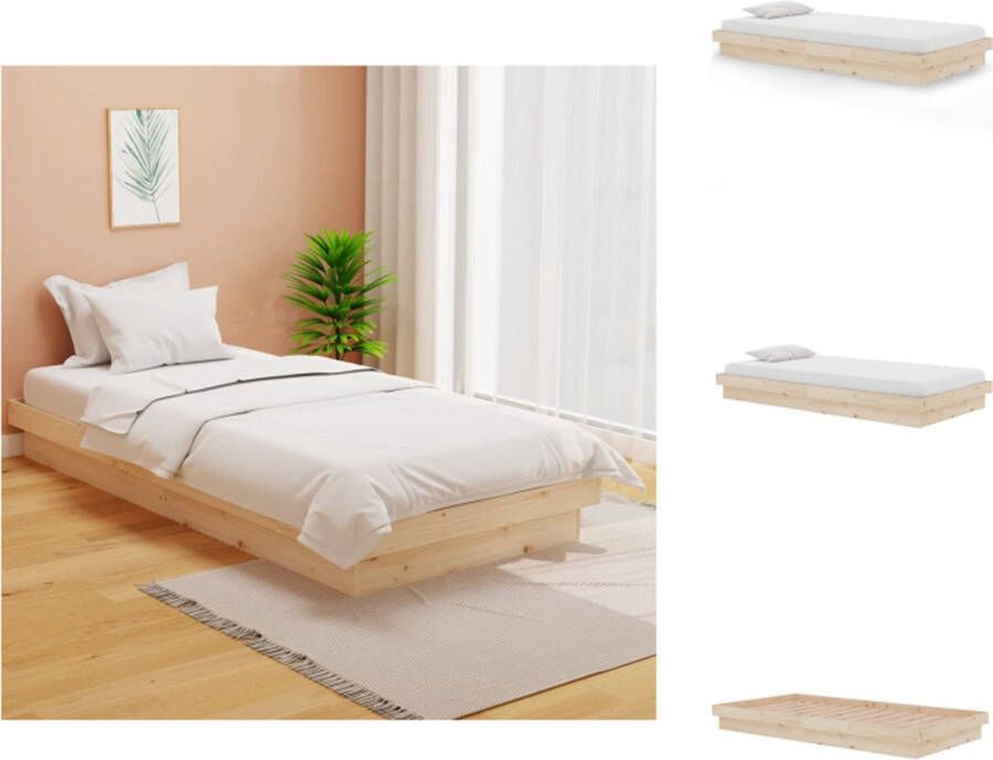 VidaXL Houten Bedframe s Bedframes 100 x 200 cm Massief Grenenhout Bed