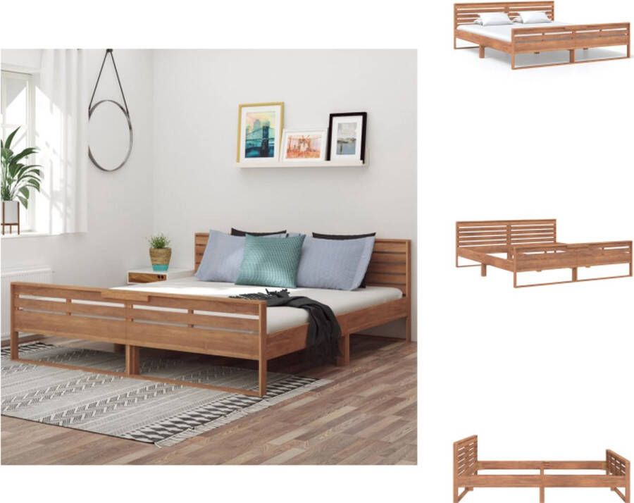 VidaXL Houten Bedframe Teakhout 180 x 200 cm Montage vereist Bed