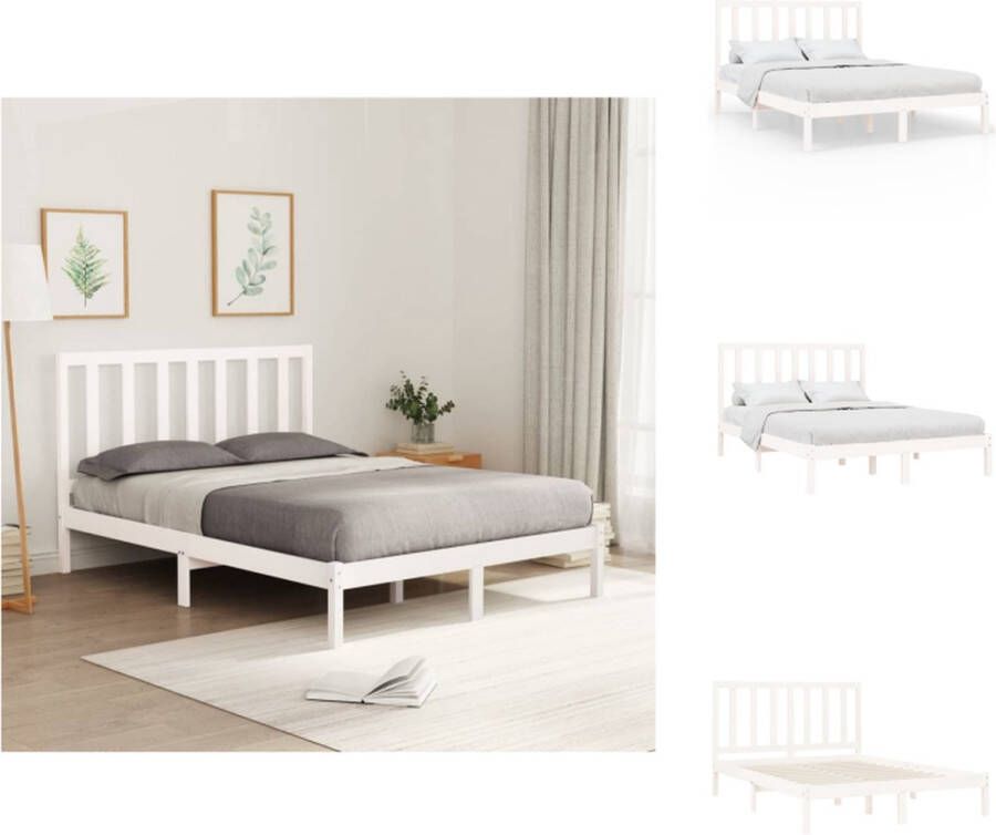 VidaXL Houten Bedframe Tijdloos Ontwerp Bed 205.5 x 126 x 100 cm (L x B x H) Bed