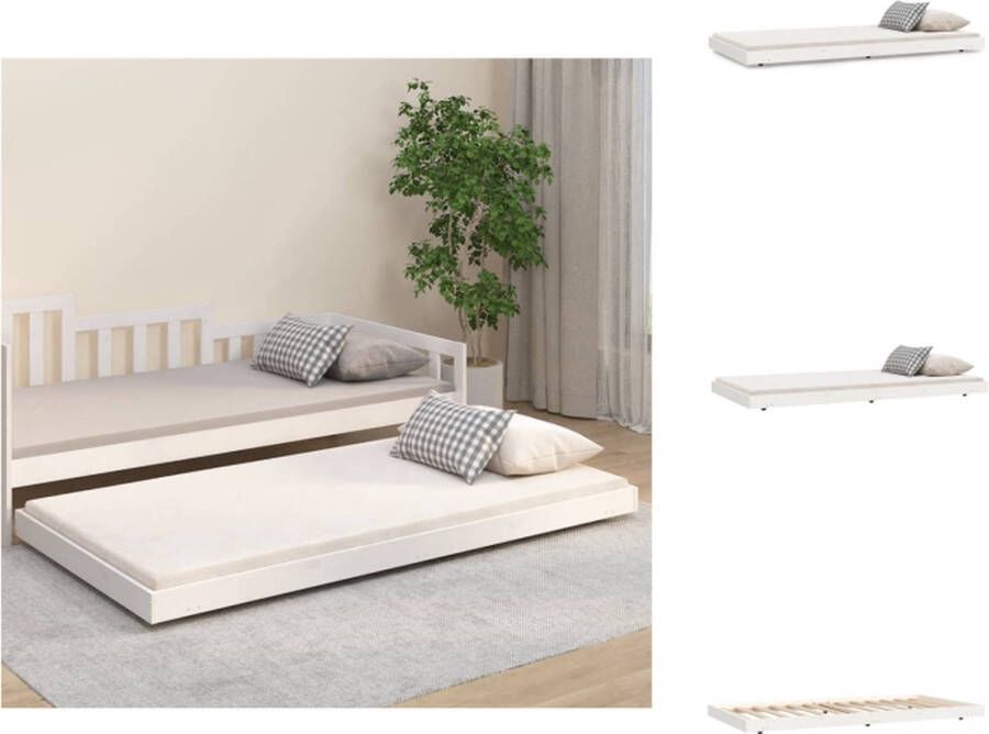 VidaXL Houten Bedframe tijdloos ontwerp praktische en decoratieve toevoeging 203.5 x 104 x 13 cm Ken- massief grenenhout Bed