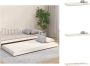 VidaXL Houten Bedframe Tijdloos Praktisch en decoratief Afmeting- 203.5 x 94 x 13 cm Ken- Stabiel en verplaatsbaar Kleur- Wit Materiaal- Massief grenenhout Lattenbodem- Multiplex Geschikt voor 90 x 200 cm matras Bed - Thumbnail 1