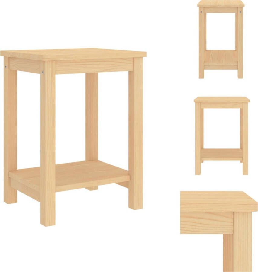 VidaXL Nachtkastje Nachtkastjes Houten Nachtkastje Houten Nachtkastjes Nachtkastje 35x30x47 cm massief grenenhout lichthoutkleurig