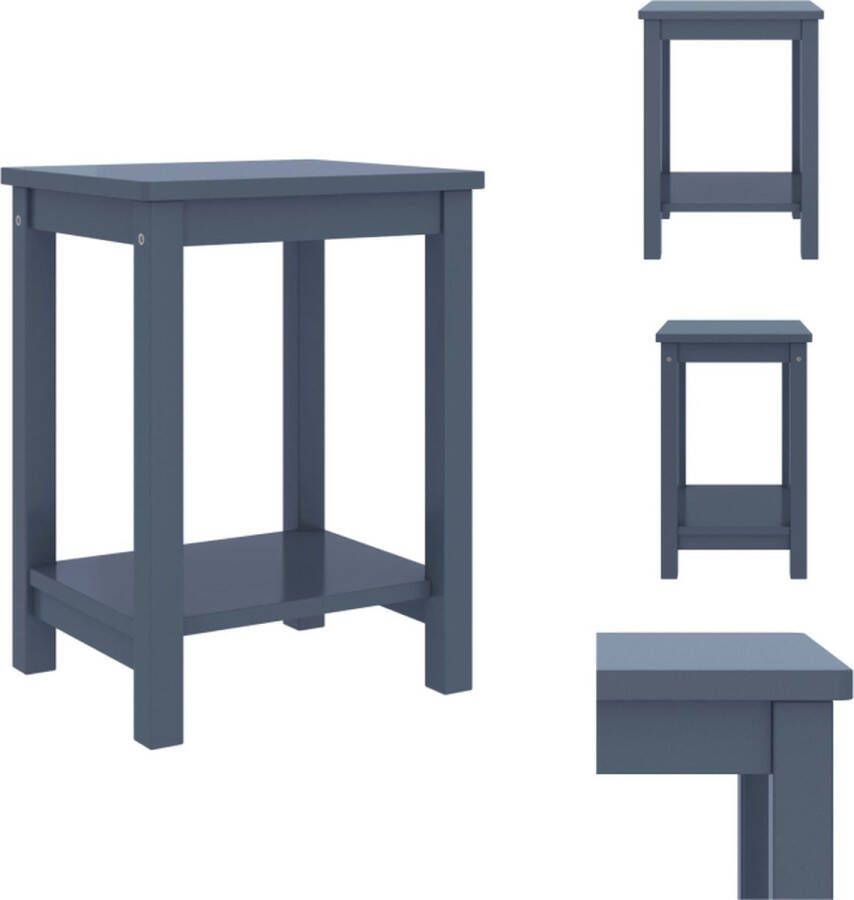 VidaXL Nachtkastje Nachtkastjes Houten Nachtkastje Houten Nachtkastjes Nachtkastje 35x30x47 cm massief grenenhout lichtgrijs - Foto 2