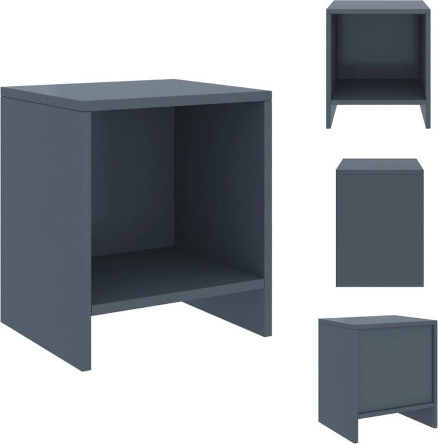 VidaXL Nachtkastje Nachtkastjes Houten Nachtkastje Houten Nachtkastjes Nachtkastje 35x30x40 cm massief grenenhout lichtgrijs - Foto 2