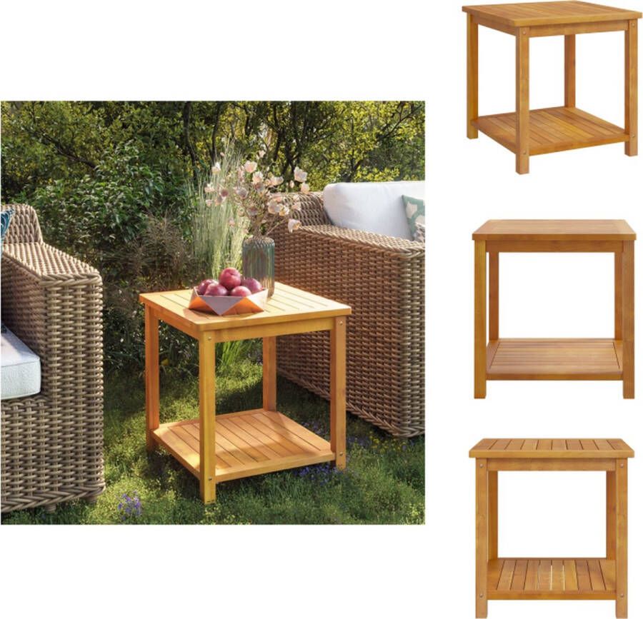VidaXL Bijzettafel Bijzettafels Salontafel Salontafels Bijzettafel 45x45x45 cm massief acaciahout - Foto 2