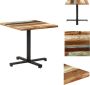 VidaXL Houten Bistrotafel Gerecycled hout 80x80x75 cm Mangohout Teak Acacia Tafel - Thumbnail 1