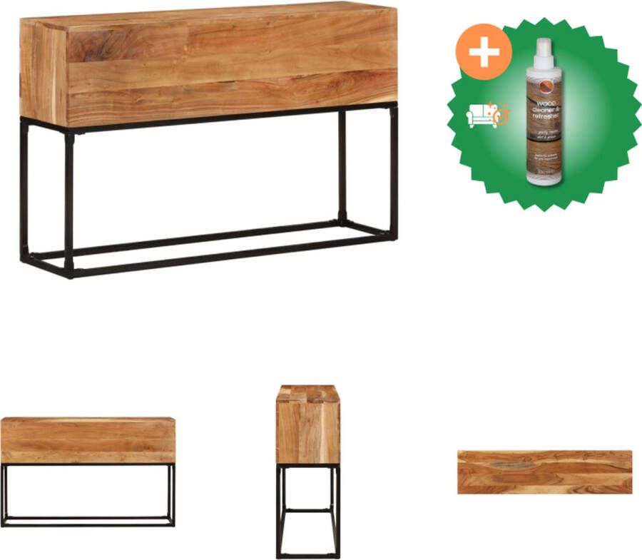 VidaXL Houten Consoletafel 120 x 30 x 75 cm Bruin Tafel Inclusief Houtreiniger en verfrisser