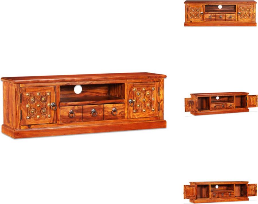 VidaXL Tv-kast Tv-kasten Hifi-kast Hifi-kasten Tv-meubel 120x30x40 cm massief sheeshamhout - Foto 2