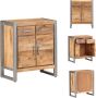 VidaXL Houten Dressoir Bijzetkast 60 x 35 x 72 cm Ruw mangohout en ijzer Keukenkast - Thumbnail 1