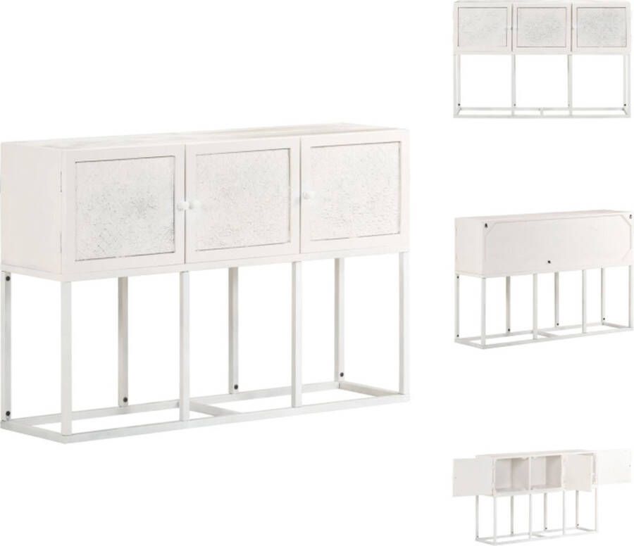 VidaXL Dressoir Dressoirs Kast Kasten Dressoir 115x30x76 cm massief mangohout - Foto 3