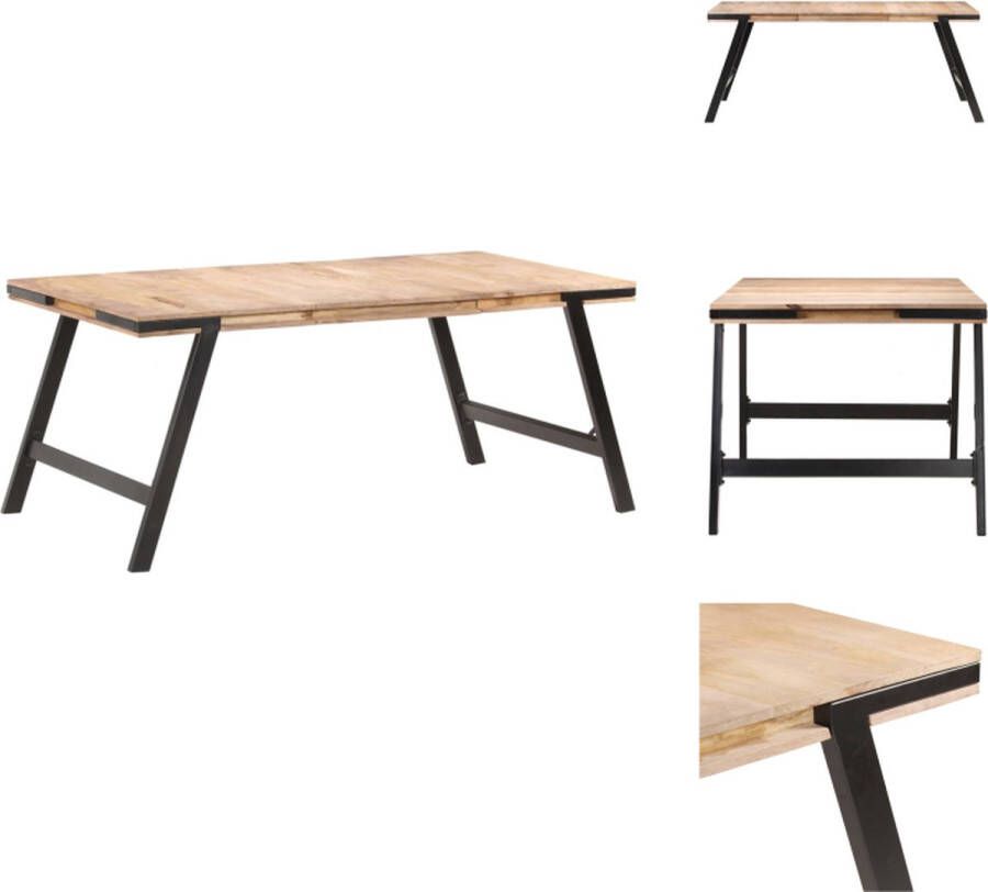 VidaXL Eettafel Eettafels Eet Tafel Eet Tafels Eettafel 180x90x76 cm massief mangohout