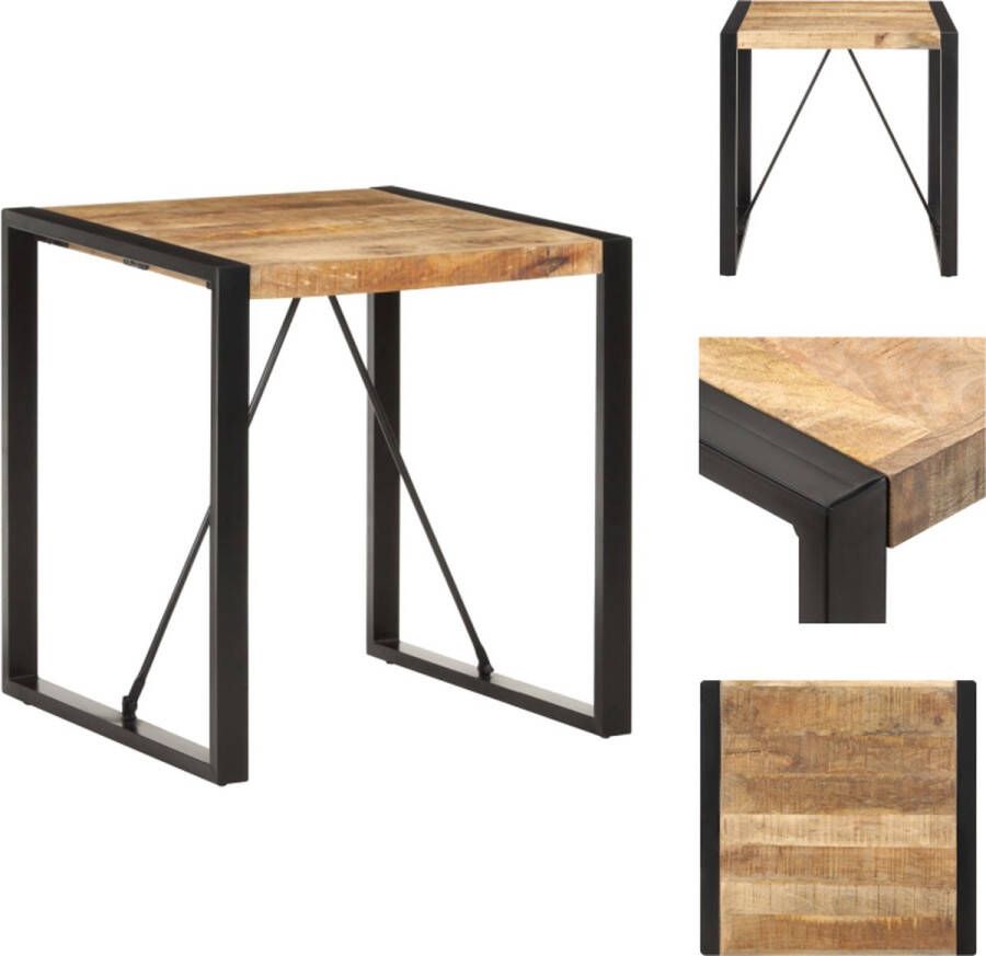 VidaXL Eettafel Eettafels Eetkamertafel Eetkamertafels Eettafel 70x70x75 cm massief ruw mangohout
