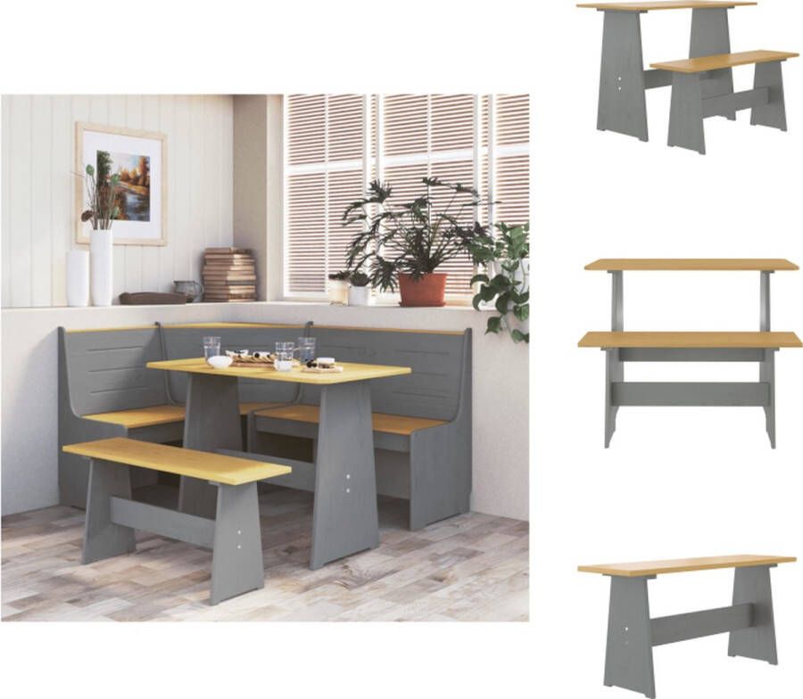 VidaXL Eettafel Met Bankje Eettafels Met Bankjes Houten Tafel Eetkamertafel