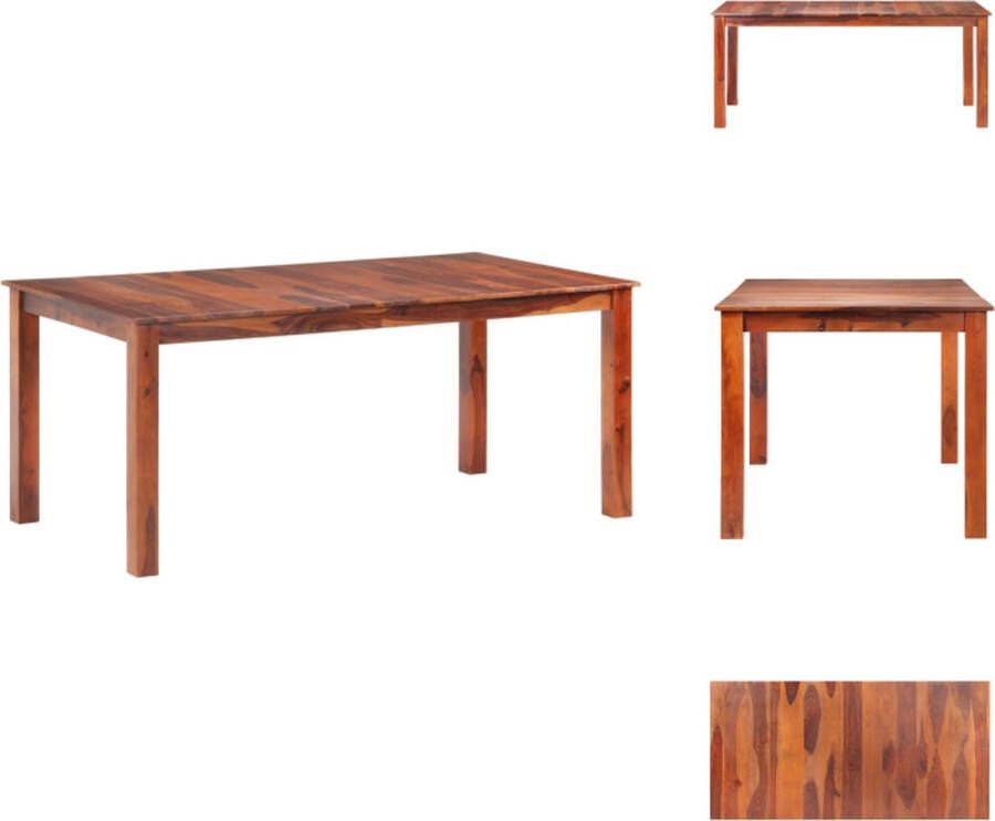 VidaXL Eettafel Eettafels Eet Tafel Eet Tafels Eettafel 180x90x76 cm massief hout