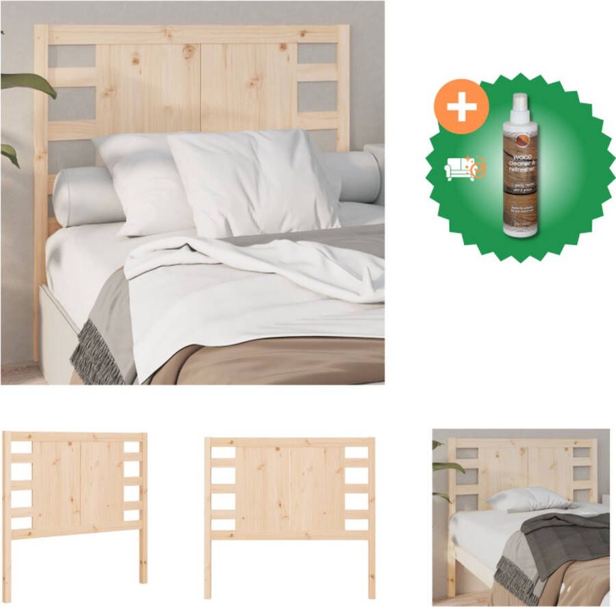 VidaXL Houten Hoofdeinde Klassieke Uitstraling Hoogwaardig Grenenhout Geschikt voor Bed zonder Hoofdeinde Afmetingen 81 x 4 x 100 cm Bedonderdeel Inclusief Houtreiniger en verfrisser - Foto 11
