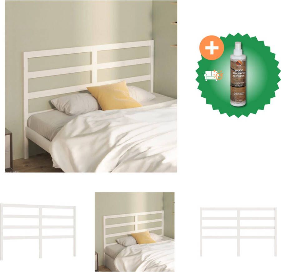 VidaXL Houten Hoofdeinde Rustieke Charme Hoofdbord 146 x 4 x 100 cm Bedonderdeel Inclusief Houtreiniger en verfrisser - Foto 5