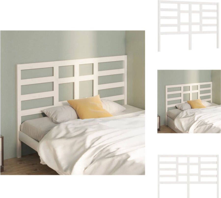 VidaXL Houten Hoofdeinde Hoofdbord voor Bed zonder Hoofdeinde Wit 156 x 4 x 104 cm Bedonderdeel