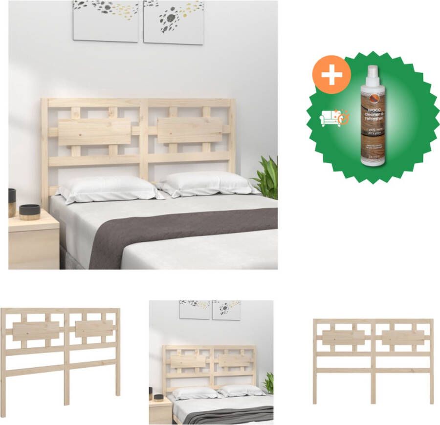 VidaXL Houten Hoofdeinde Stijlvolle Toevoeging aan Je Bedframe Grenenhout 165.5 x 4 x 100 cm Rustiek Bedonderdeel Inclusief Houtreiniger en verfrisser - Foto 4