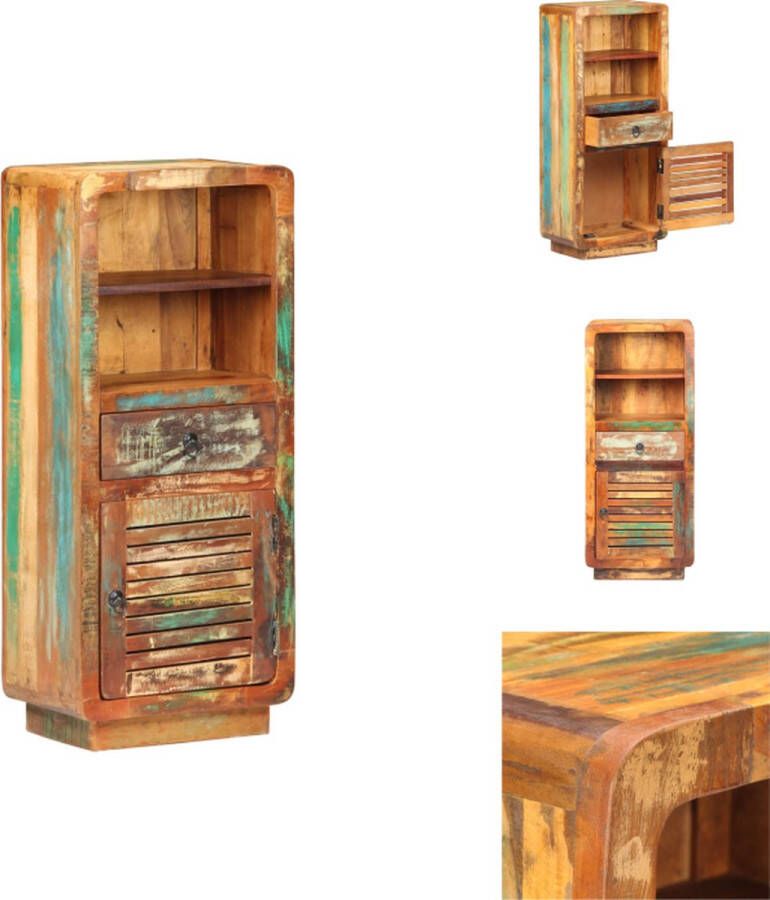 VidaXL Hoge Kast Hoge Kasten Wandkast Wandkasten Hoge kast 45x32x110 cm massief gerecycled hout - Foto 2