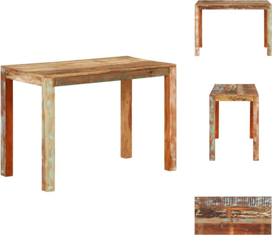 VidaXL Eettafel Eettafels Eet Tafel Keukentafel Eettafel 110x55x76 cm gerecycled massief mangohout