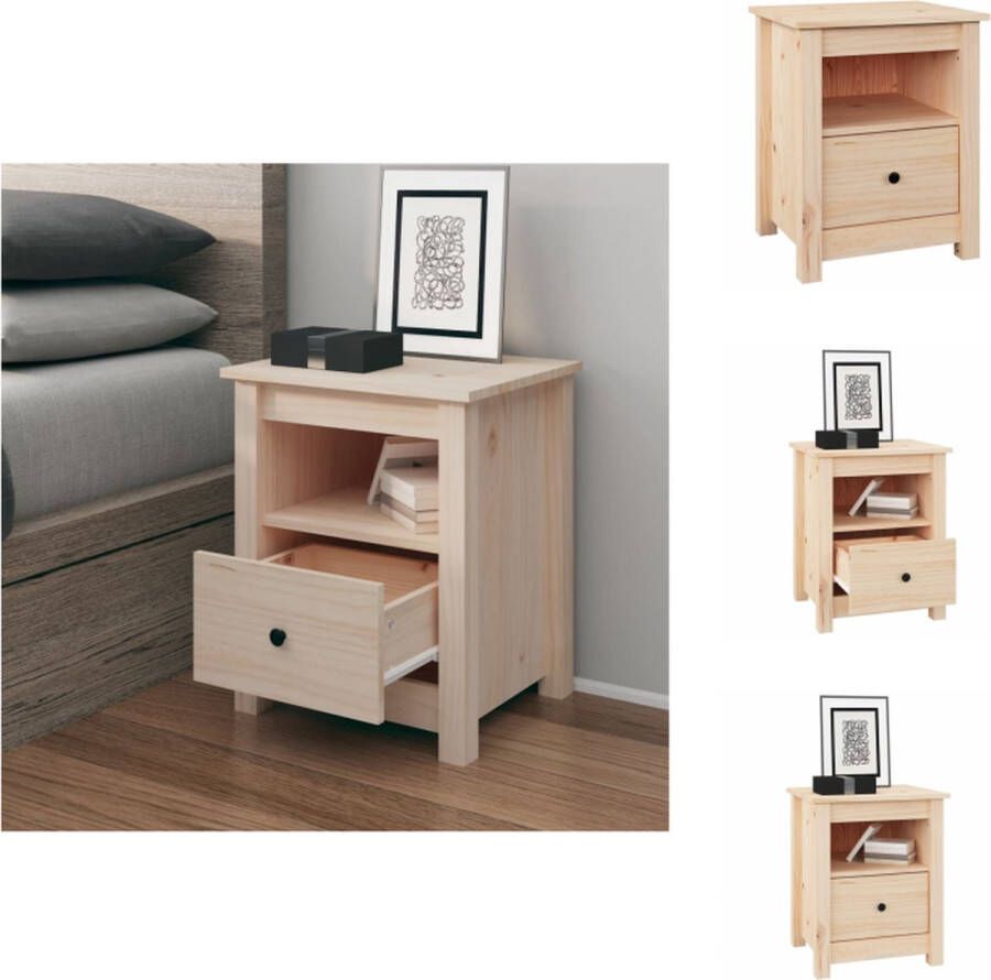 VidaXL Nachtkastje Nachtkastjes Houten Nachtkastje Telefoonkast Nachtkastje 40x35x49 cm massief grenenhout