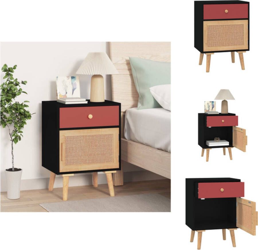 VidaXL Houten nachtkastje Scandinavische stijl 40x30x55 cm Duurzaam hout Kast