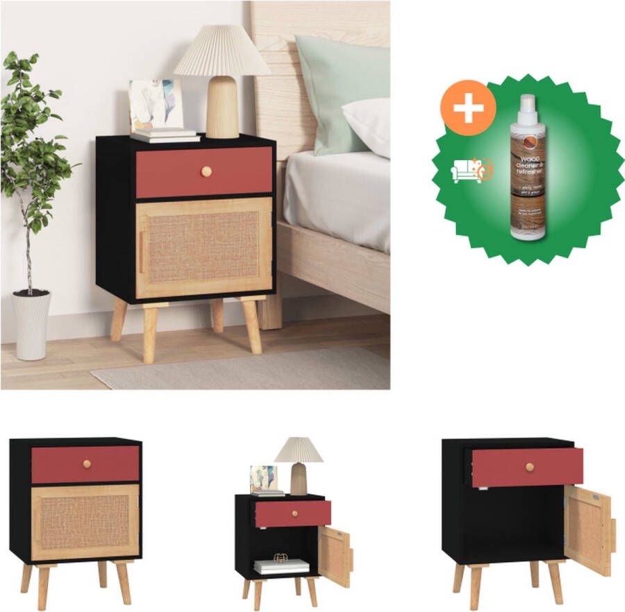 VidaXL Houten nachtkastje Scandinavische stijl 40x30x55 cm Duurzaam hout Kast Inclusief Houtreiniger en verfrisser