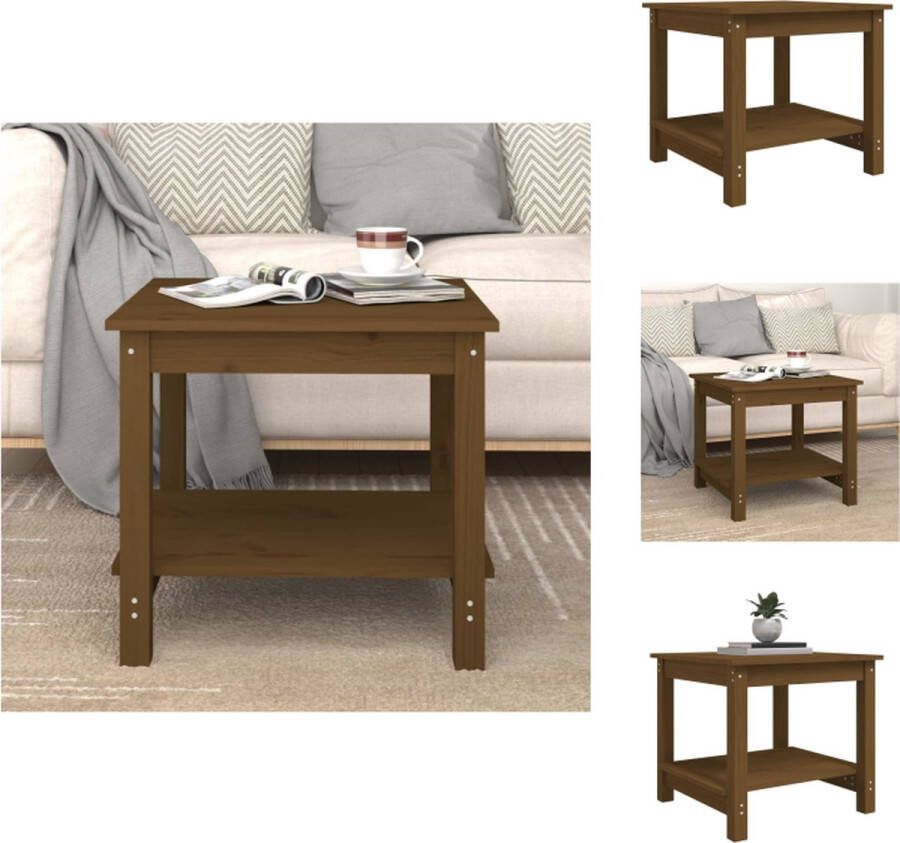 VidaXL Salontafel Salontafels Bijzettafel Woonkamertafel Salontafel 50x50x45 cm massief grenenhout honingbruin