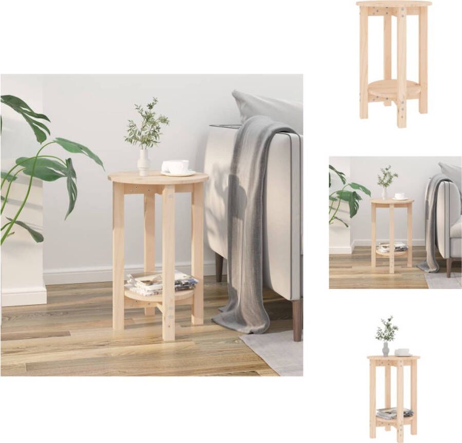 VidaXL Salontafel Salontafels Tafel Bijzettafel Salontafel Ø 40x60 cm massief grenenhout - Foto 2
