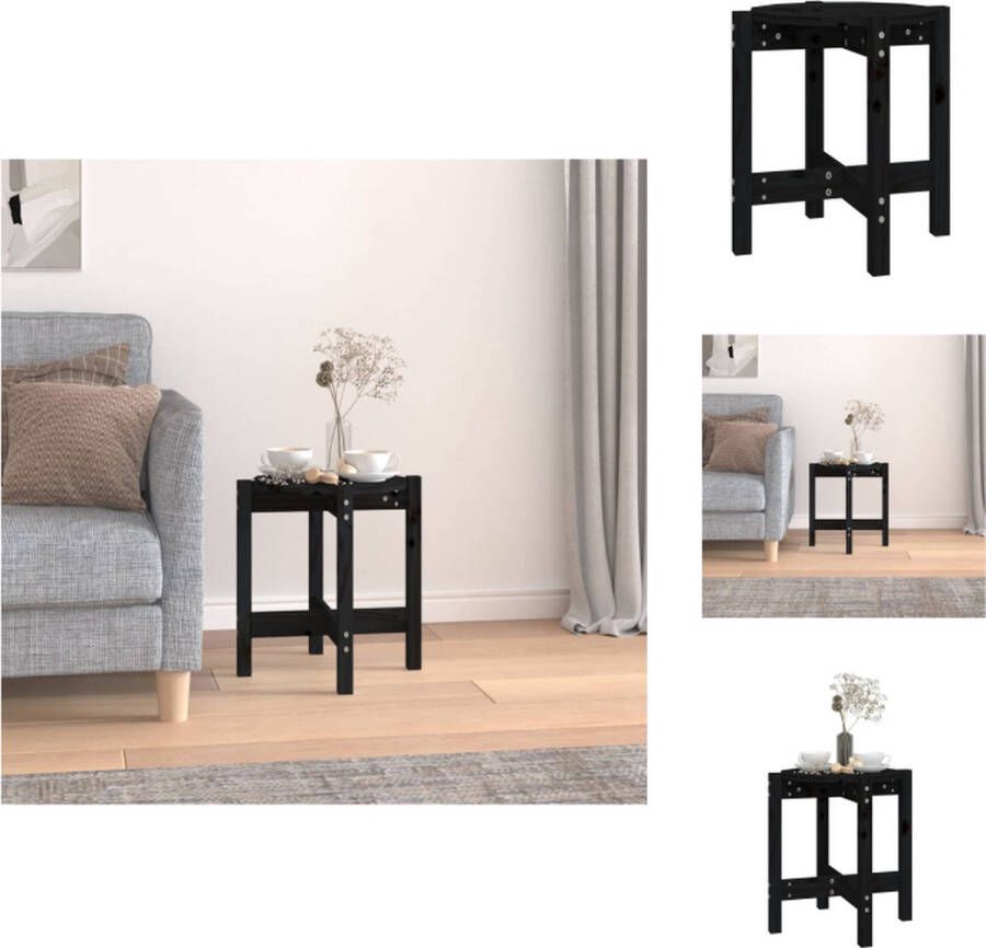 VidaXL Salontafel Salontafels Tafel Bijzettafel Salontafel Ø 42 5x45 cm massief grenenhout zwart