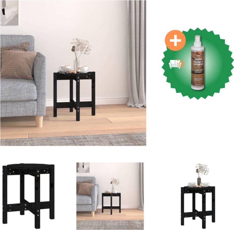 VidaXL Houten Salontafel Massief Grenenhout 42.5 x 45 cm (ø x H) Tafel Inclusief Houtreiniger en verfrisser