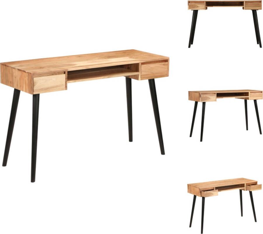 VidaXL Schrijftafel Schrijftafels Schrijf Tafel Schrijf Tafels Schrijftafel 118x45x76 cm massief acaciahout - Foto 2