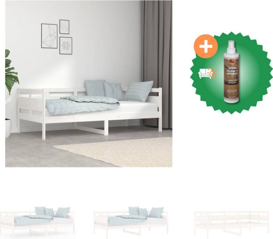 VidaXL Slaapbank Rustieke Charme Massief Grenenhout 193.5 x 96.5 x 56.5 cm Geschikt voor 90 x 190 cm Matras Montage vereist Bed Inclusief Houtreiniger en verfrisser - Foto 2