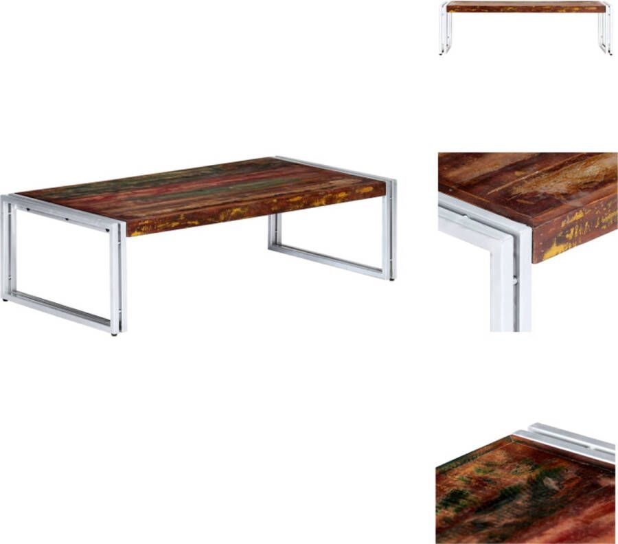 VidaXL Salontafel Salontafels Houten Salontafel Houten Salontafels Salontafel 120x60x35 cm massief gerecycled hout