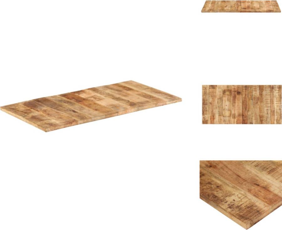 VidaXL Houten Tafelblad 120x60 cm Massief Mangohout Industriële look Tafelonderdeel