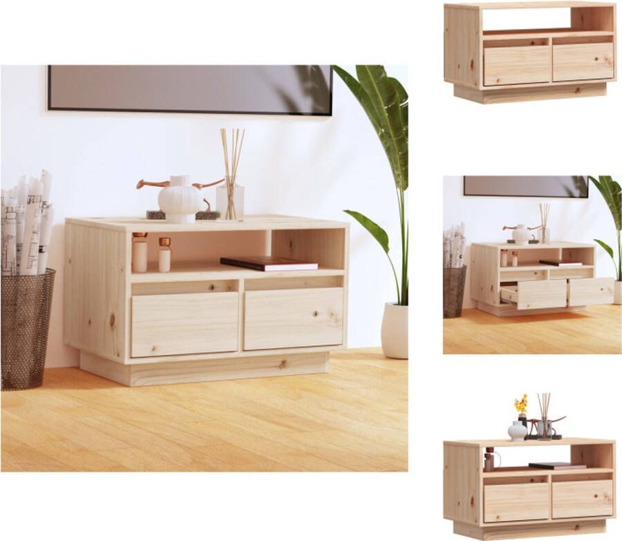 VidaXL Tv-meubel Tv-meubelen Opbergkast Televisiekast Tv-meubel 60x35x37 cm massief grenenhout