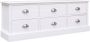 VidaXL Houten Televisiemeubel Massief Paulowniahout TV-kast met 6 lades Wit 108 x 30 x 40 cm Kast - Thumbnail 1