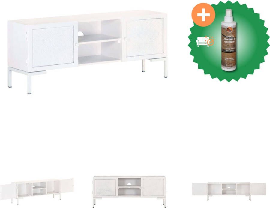 VidaXL Houten Televisiemeubel Stereokast 115 x 30 x 46 cm Industriële Charme Kast Inclusief Houtreiniger en verfrisser