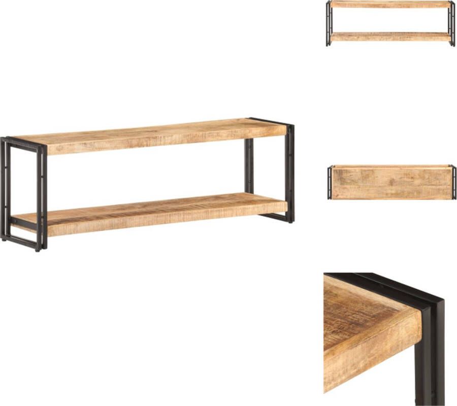 VidaXL Tv-kast Tv-kasten Televisiekast Televisiekasten Tv-meubel 120x30x40 cm ruw mangohout - Foto 3