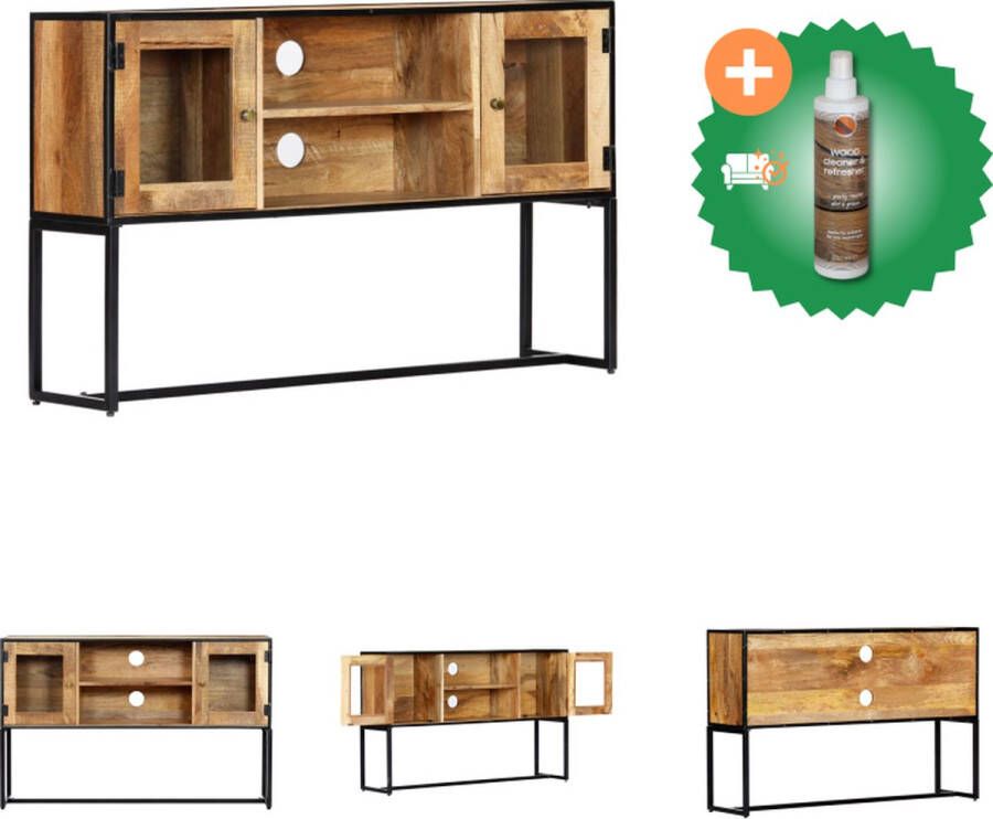 VidaXL Tv-meubel 120x30x75 cm massief gerecycled hout Kast Inclusief Houtreiniger en verfrisser